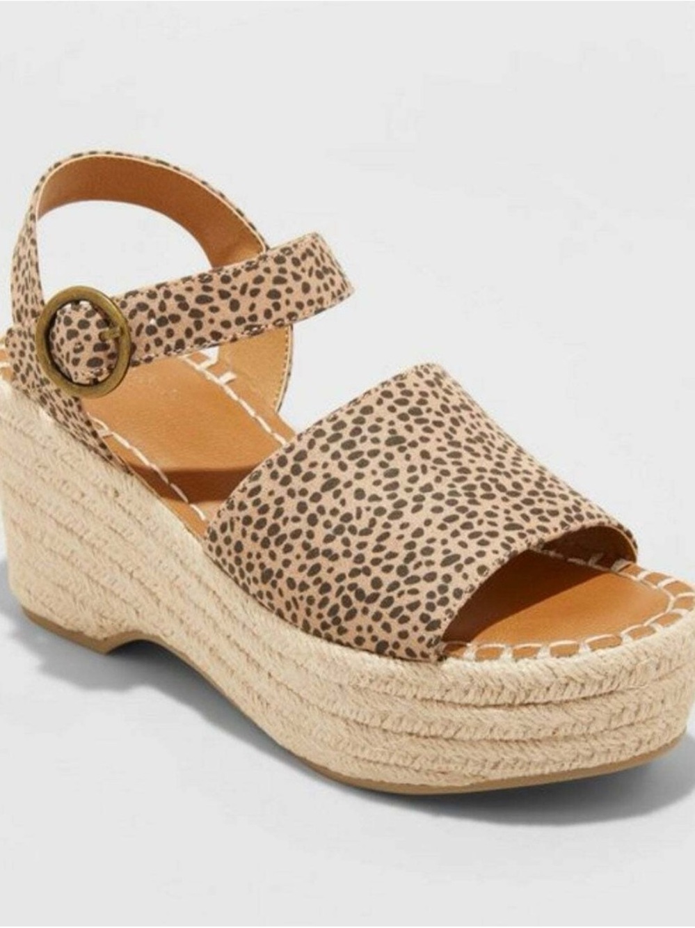 Universal Thread Espadrille Wedge Sandals Leopard Print